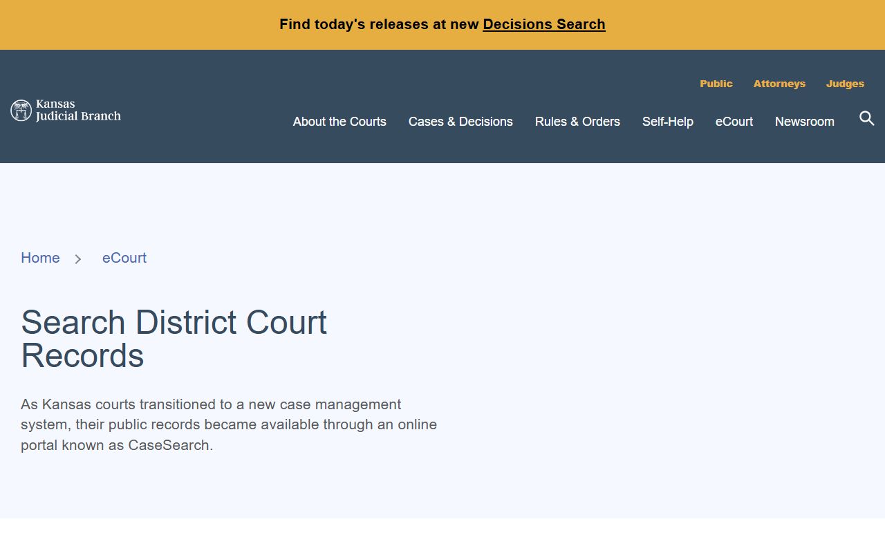 Jackson County court records after jail arrest Kansas district court records page